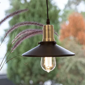 Disc迷你吊灯 - 哑光黑-拉丝黄铜 - Globen Lighting