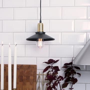 Disc 吊灯 mini - Matte 黑色-brushed brass - Globen Lighting