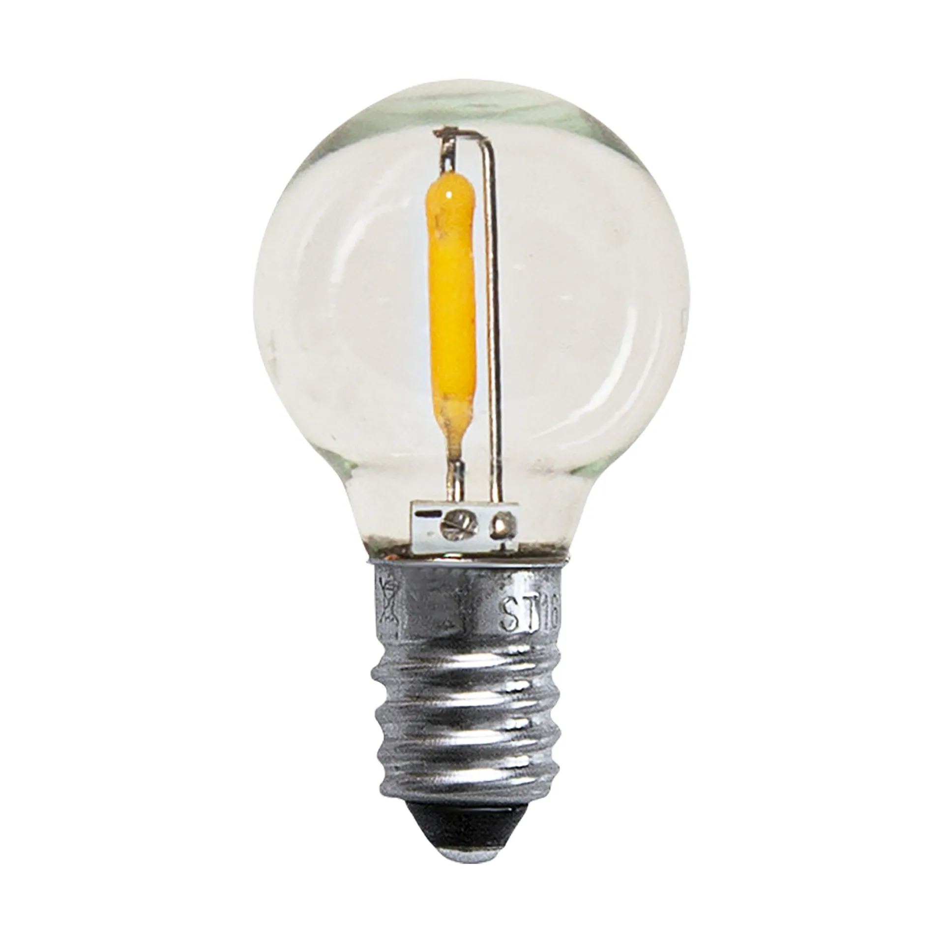 光源 E10 LED球形灯泡 0.5W 3只装, 透明 Globen Lighting