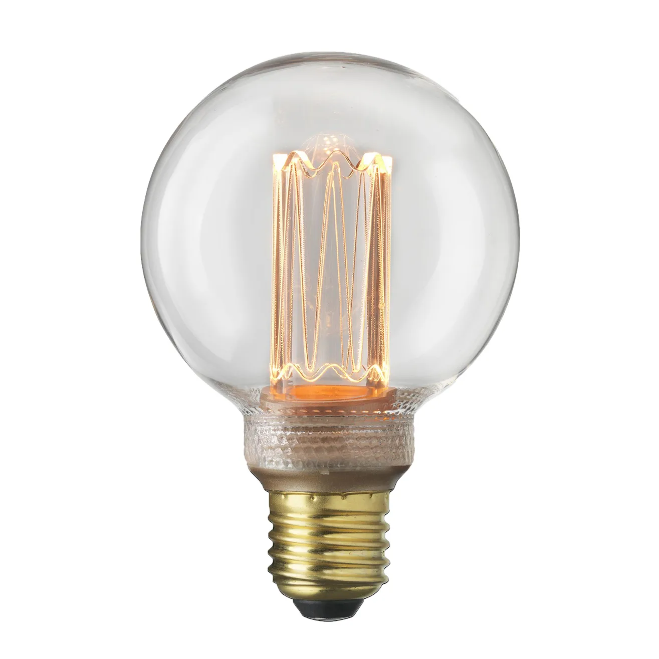 E27激光LED灯丝球形灯泡, 透明款 Globen Lighting