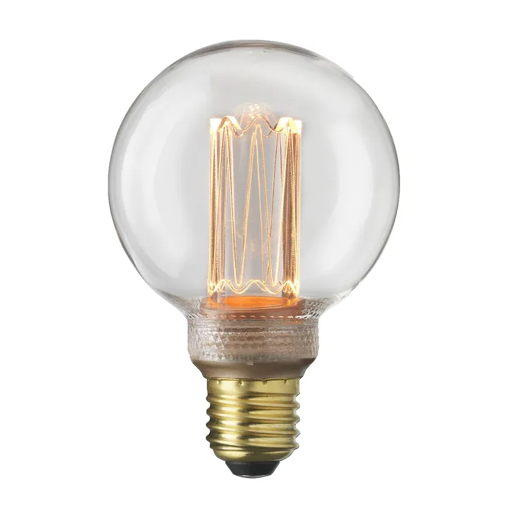 E27激光LED灯丝球形灯泡 - 透明款 - Globen Lighting