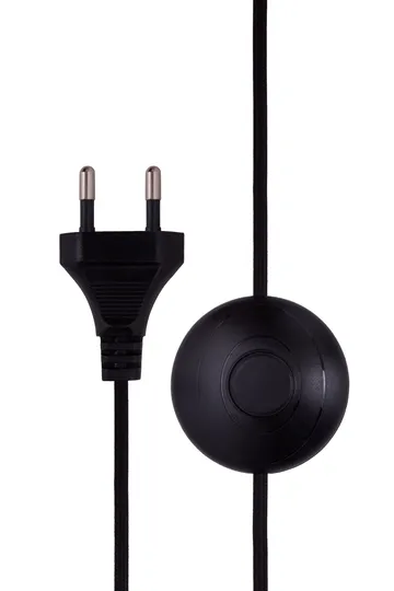 Florian 落地灯 - 白色 bouclé/黑色, Ø30x80 cm - Globen Lighting