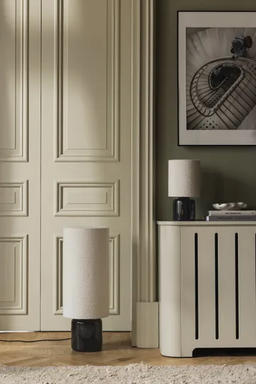 Florian 落地灯 - 白色 bouclé/黑色, Ø30x80 cm - Globen Lighting