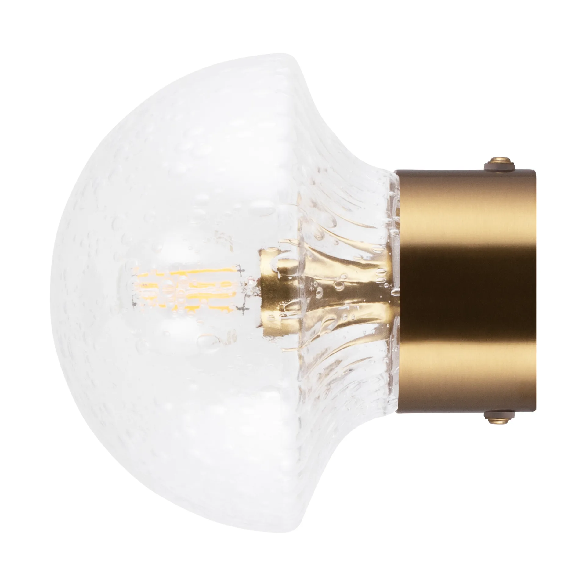 Fungo吸顶灯 Ø16cm, 透明-拉丝黄铜色 Globen Lighting