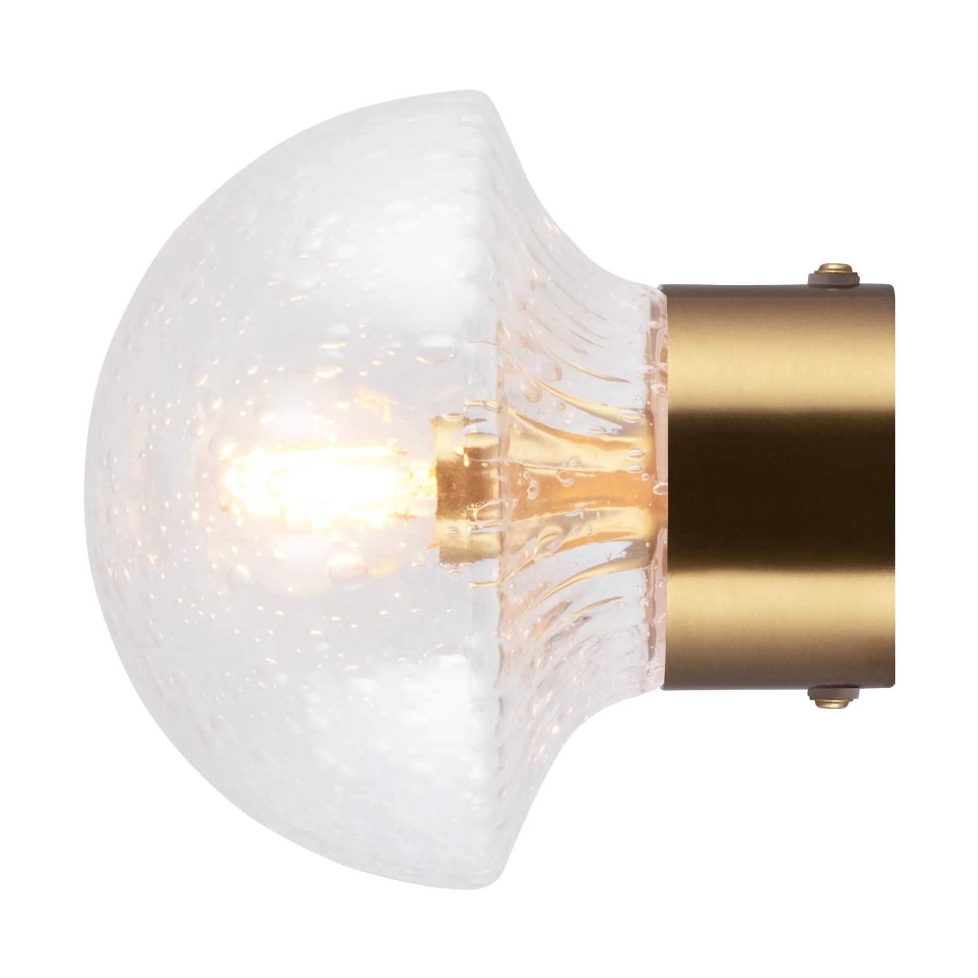 Fungo吸顶灯 Ø16cm, 透明-拉丝黄铜色 Globen Lighting