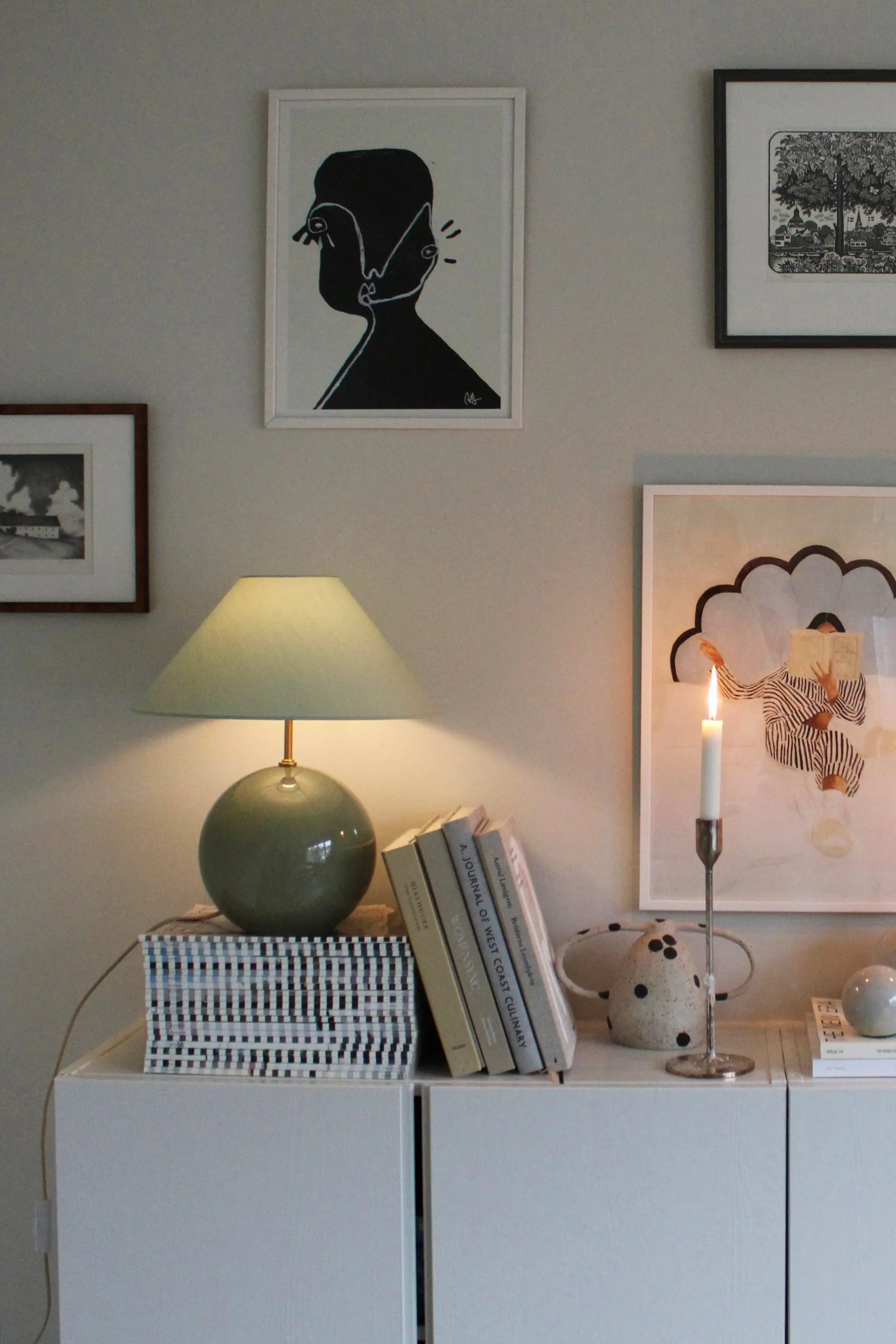 Iris 35 台灯 39 cm, 绿色 Globen Lighting