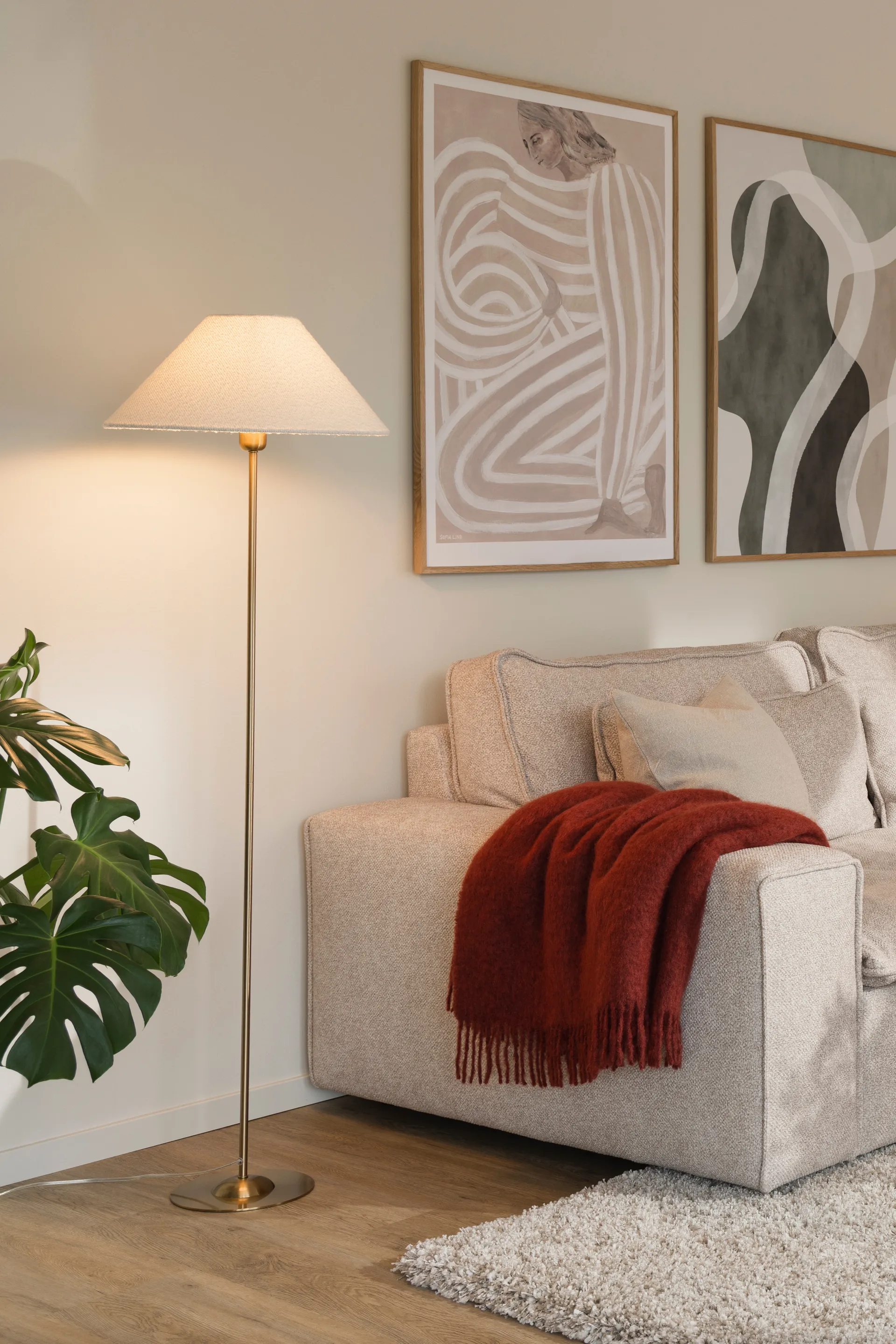 Iris 45 鸢尾系列 灯罩, Bouclé 白色 Globen Lighting