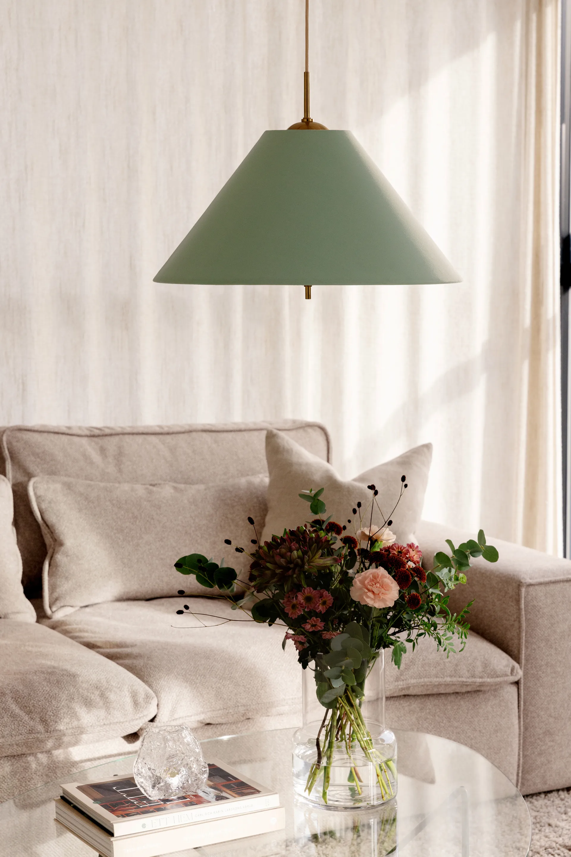 Iris 吊灯 50, 绿色 Globen Lighting