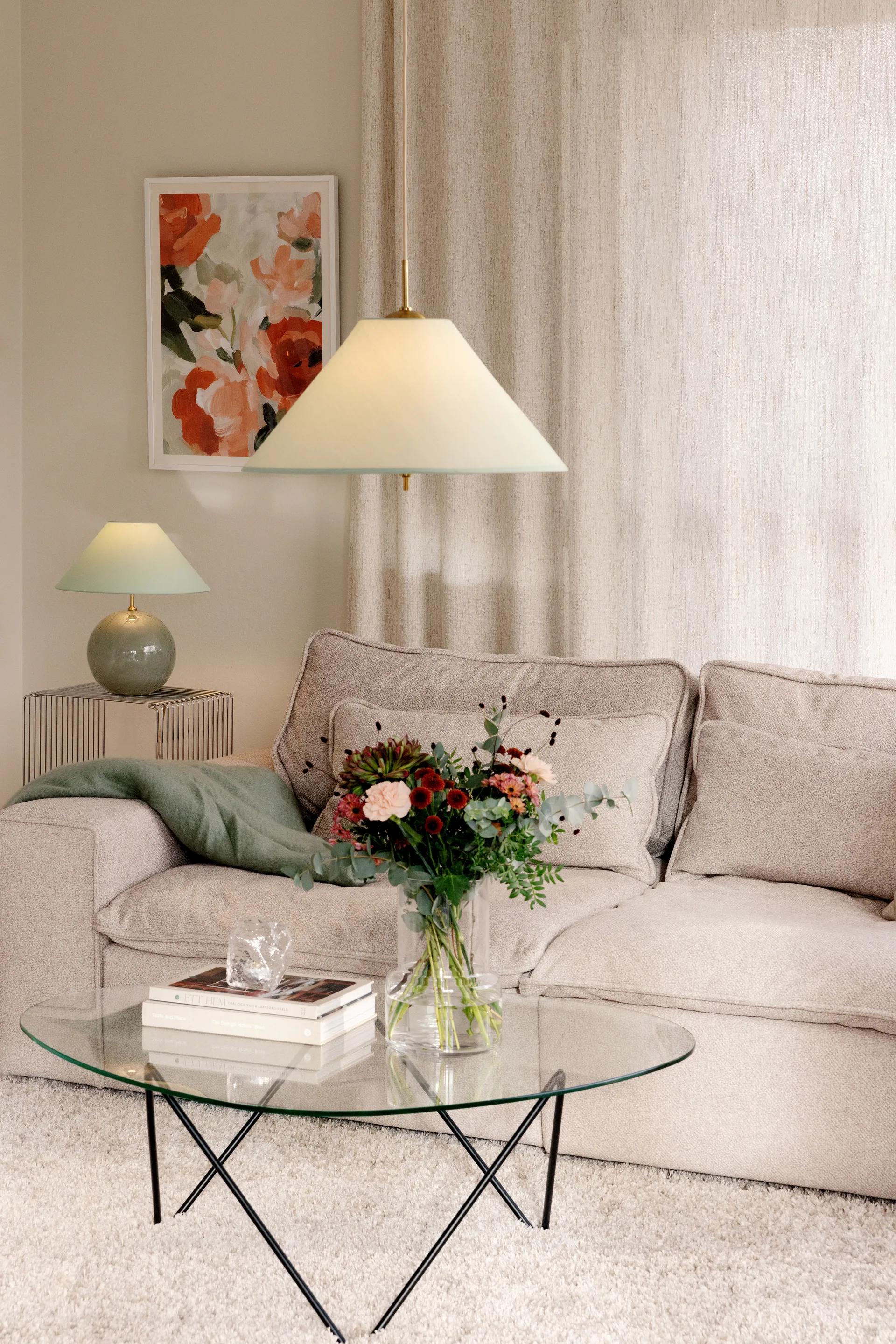 Iris 吊灯 50, 绿色 Globen Lighting