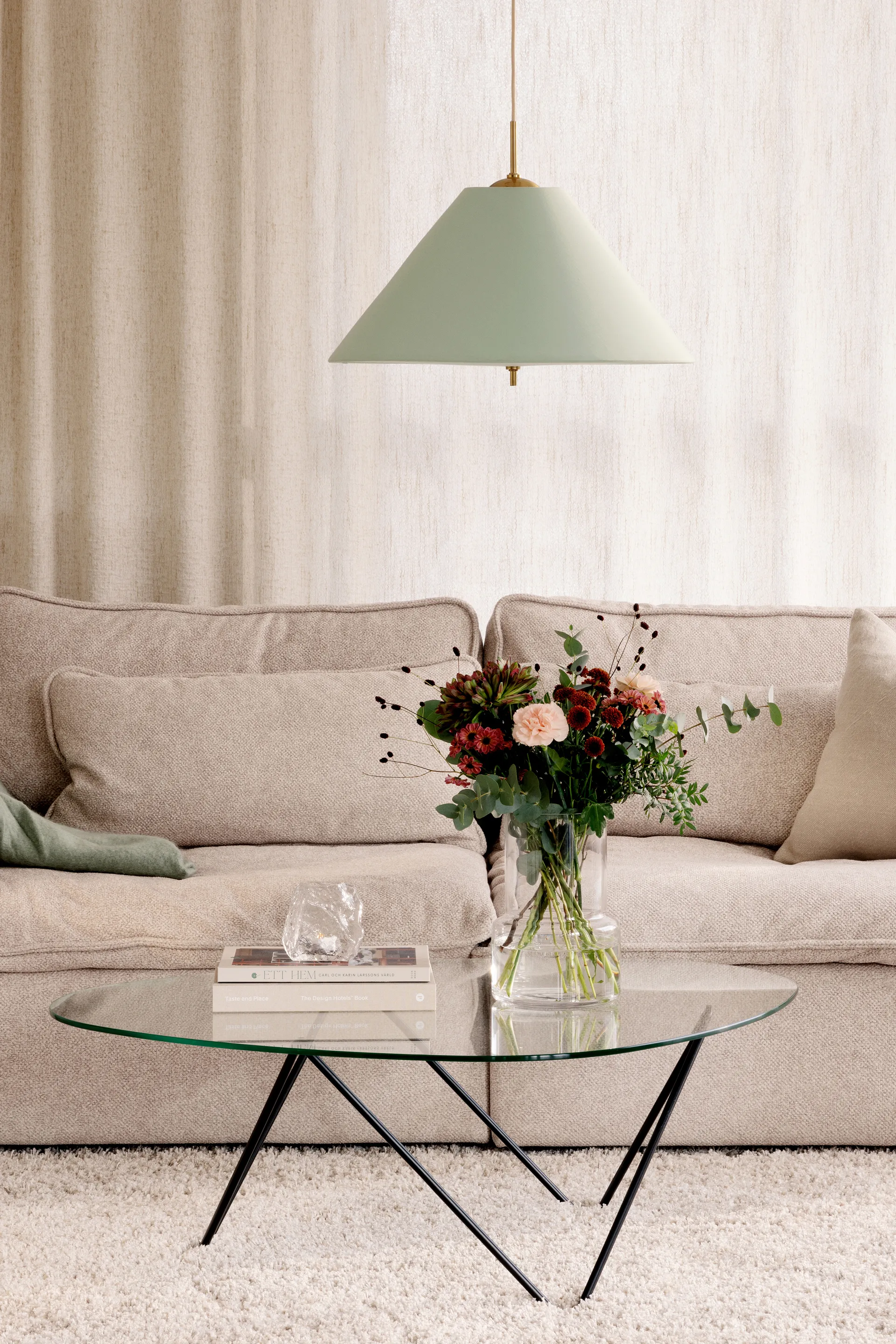 Iris 吊灯 50, 绿色 Globen Lighting