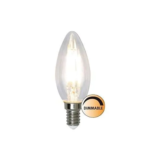 LED灯丝皇冠形光源3.2瓦可调光E14, 透明色 Globen Lighting