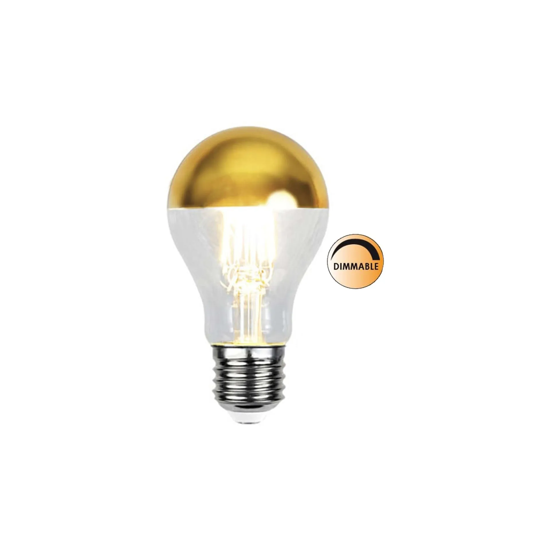 LED镀银顶部可调光光源E27, 金色 Globen Lighting