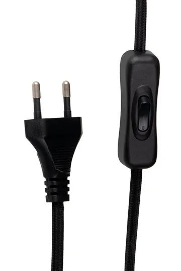 Lou台灯 - 白色圈圈纱-黑色 - Globen Lighting