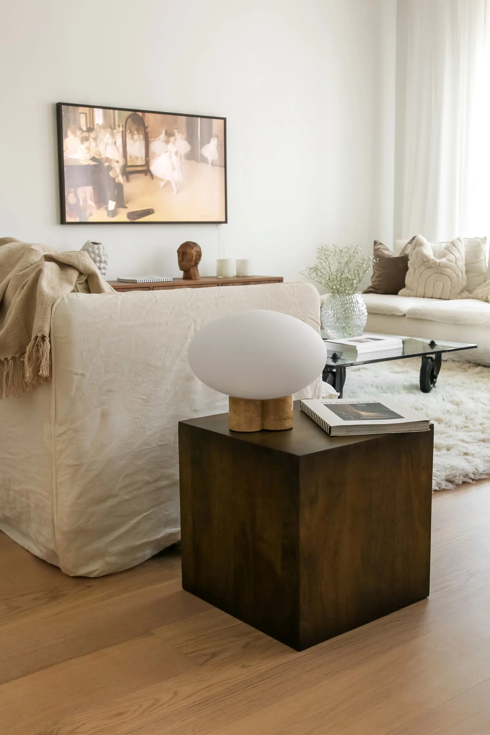 Mammut 台灯 Ø28 cm, Travertin Globen Lighting