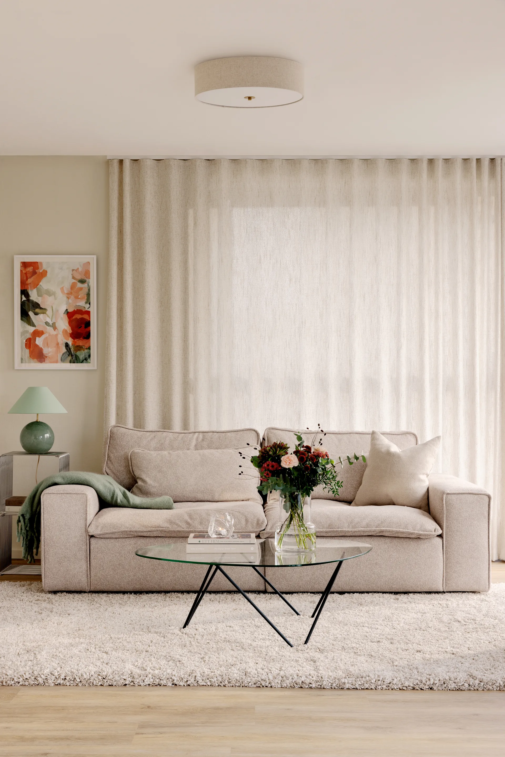 Noah 35 天花板灯, 米色 Globen Lighting