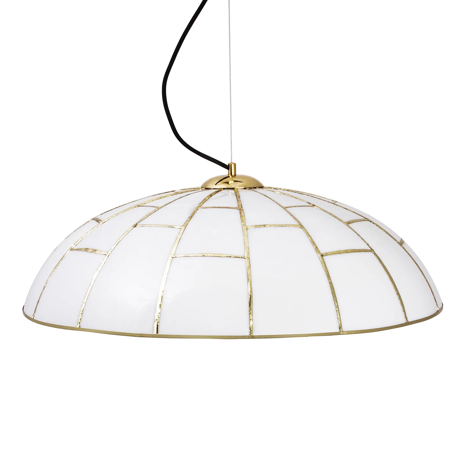 Ombrello 吊灯 Ø60 cm white glass, Brass Globen Lighting