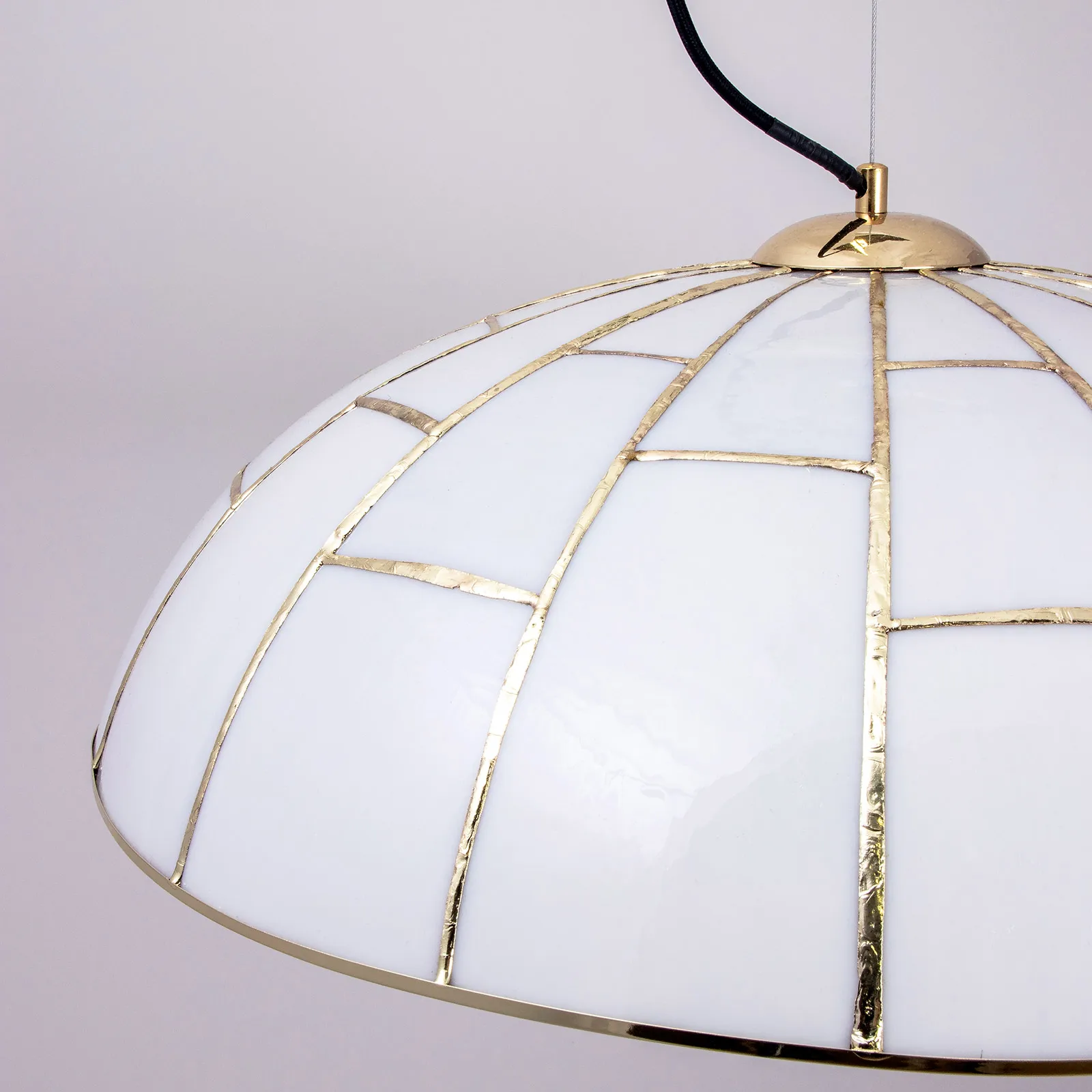 Ombrello 吊灯 Ø60 cm white glass, Brass Globen Lighting