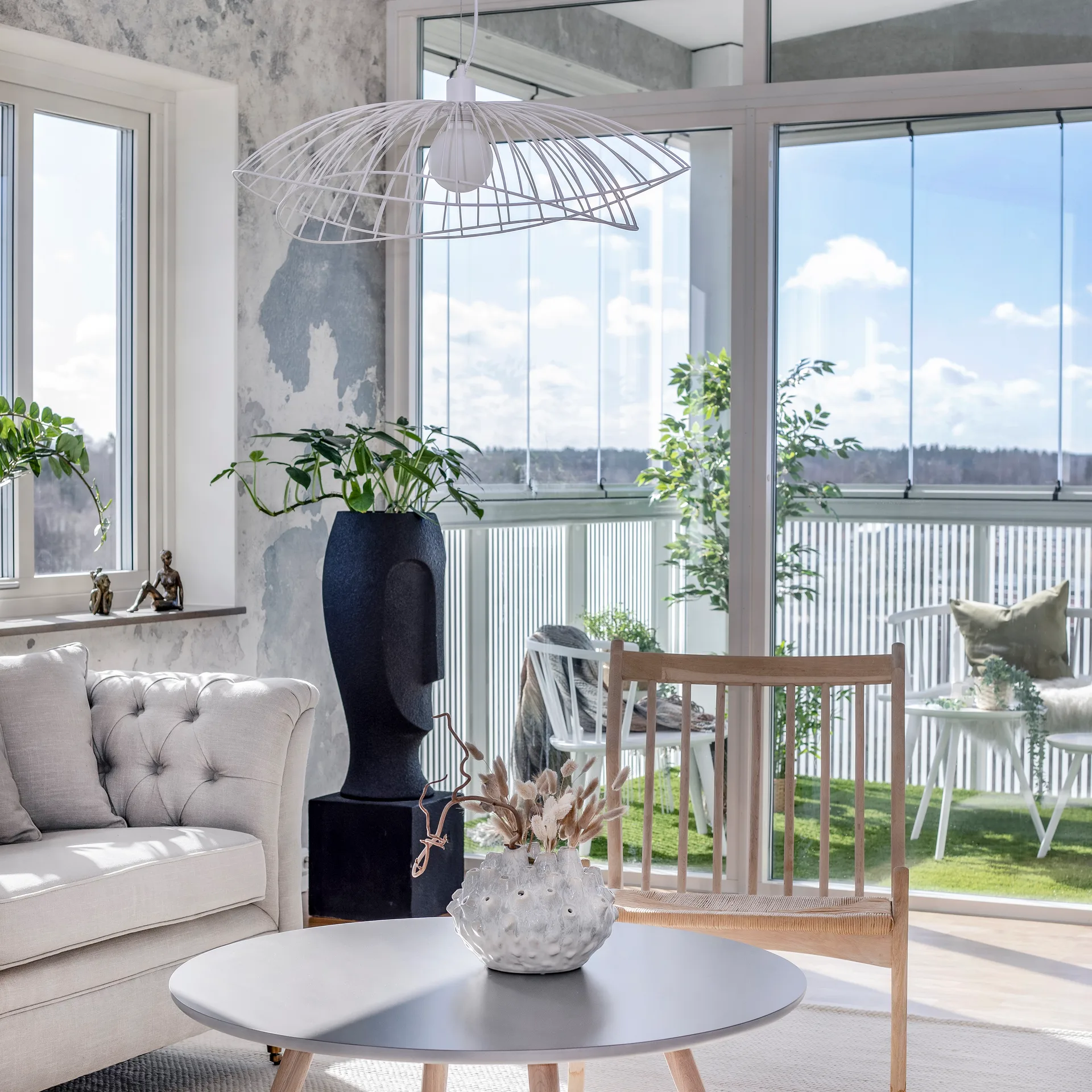 Ray 吊灯 Ø70 cm, 白色 Globen Lighting