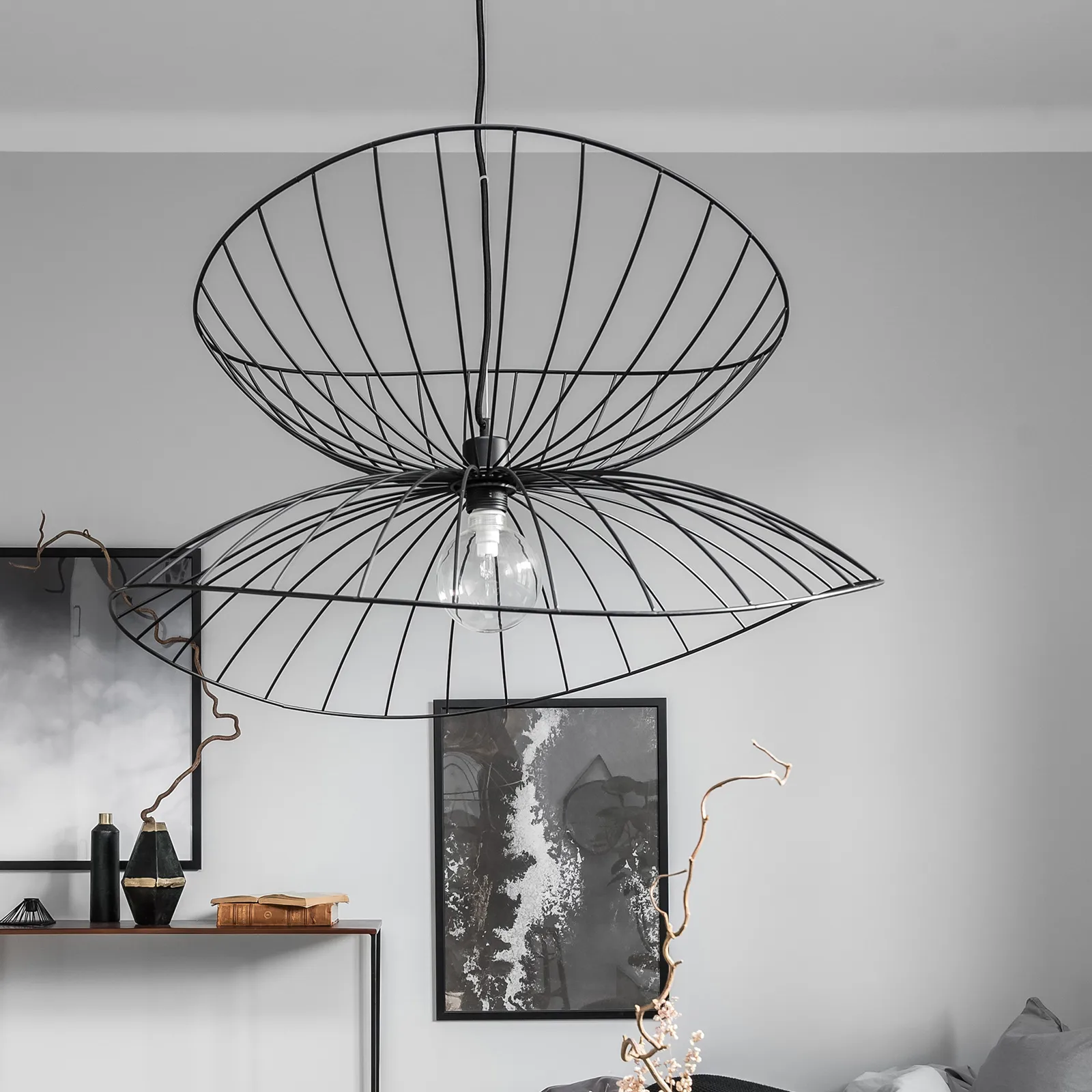 Ray吸顶灯 Ø70cm, 黑色 Globen Lighting
