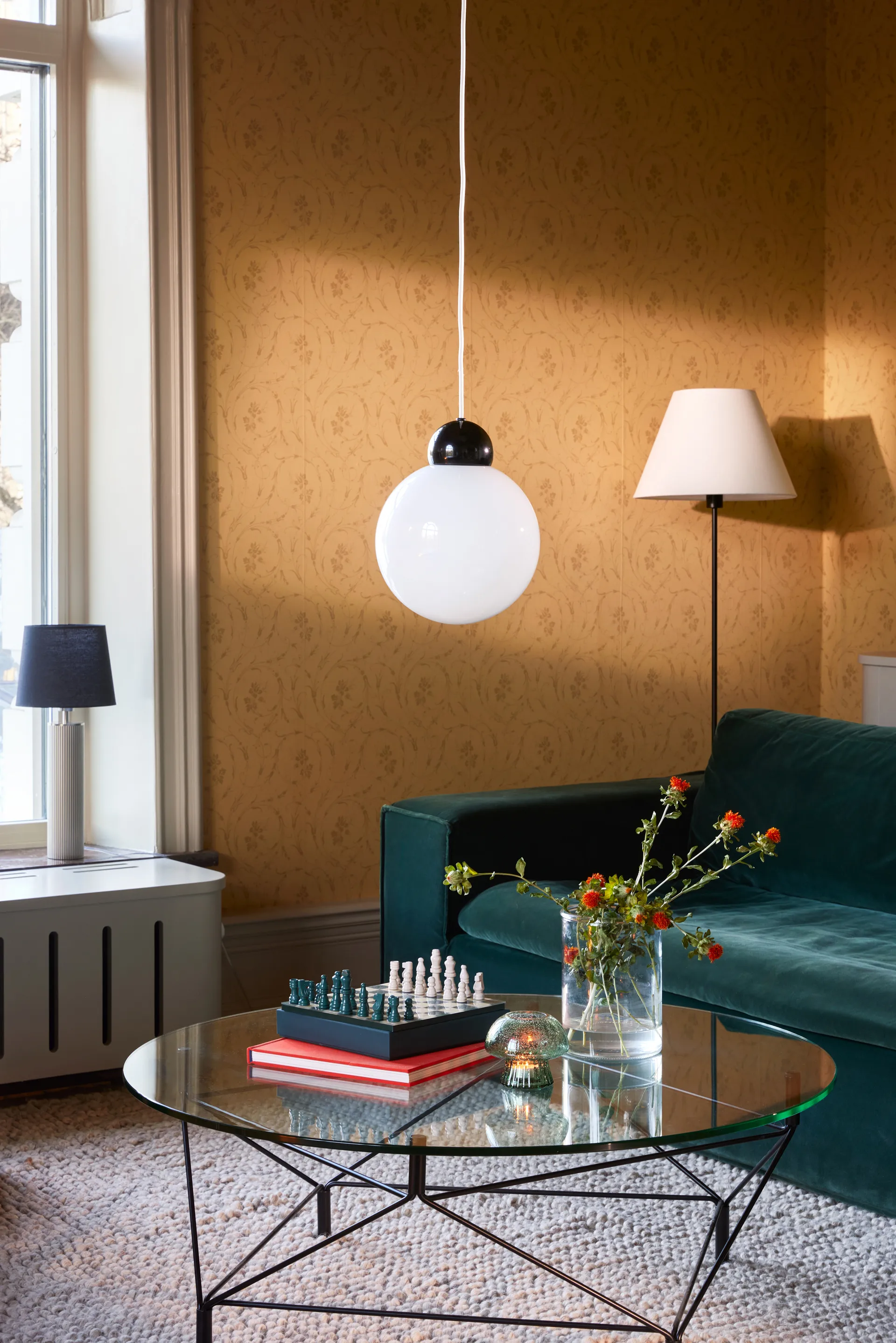 Rib 8 台灯, 拉丝不锈钢 Globen Lighting