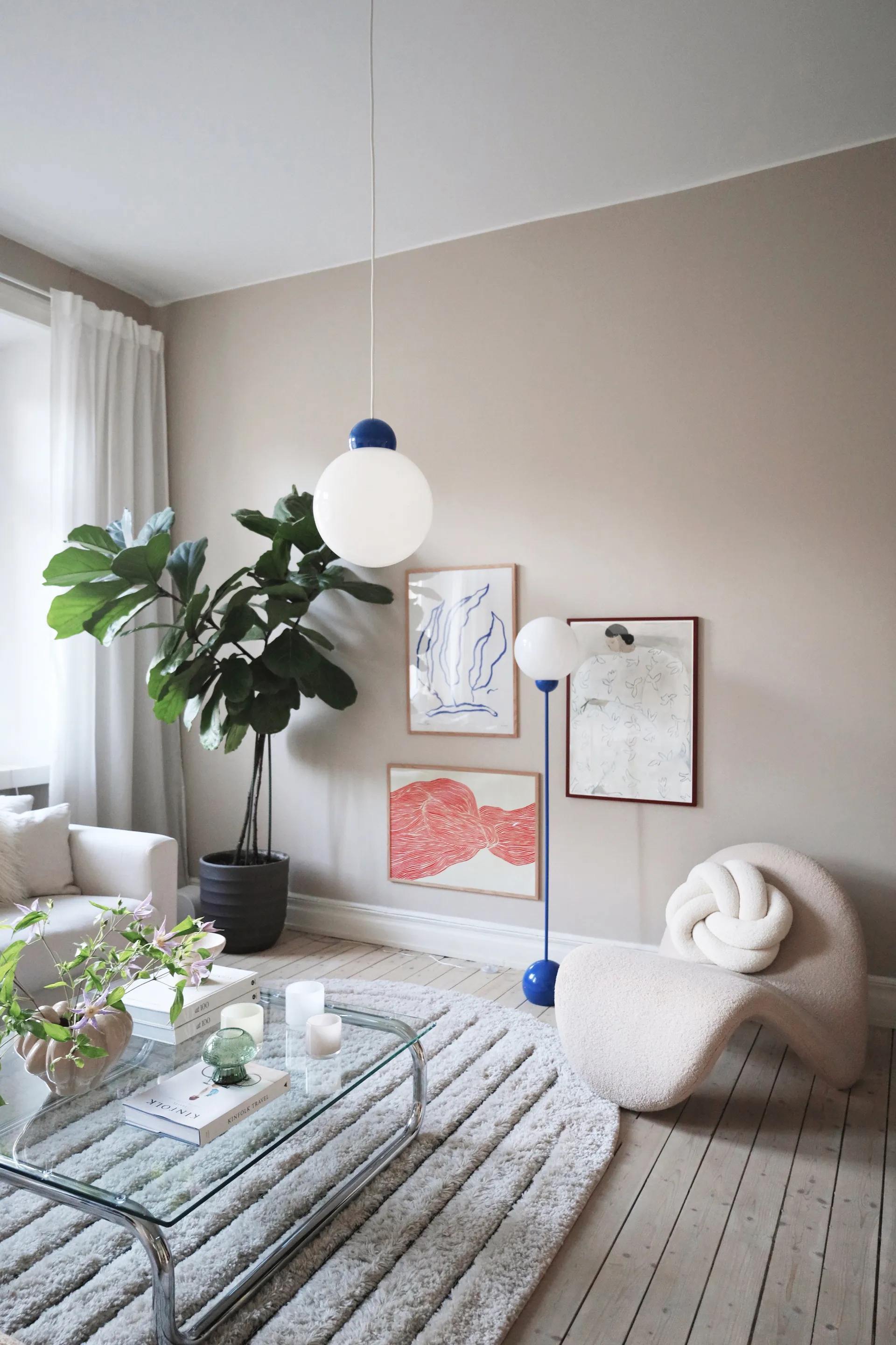 Ripley 25 里普利25 系列 吊灯 , 蓝色 Globen Lighting