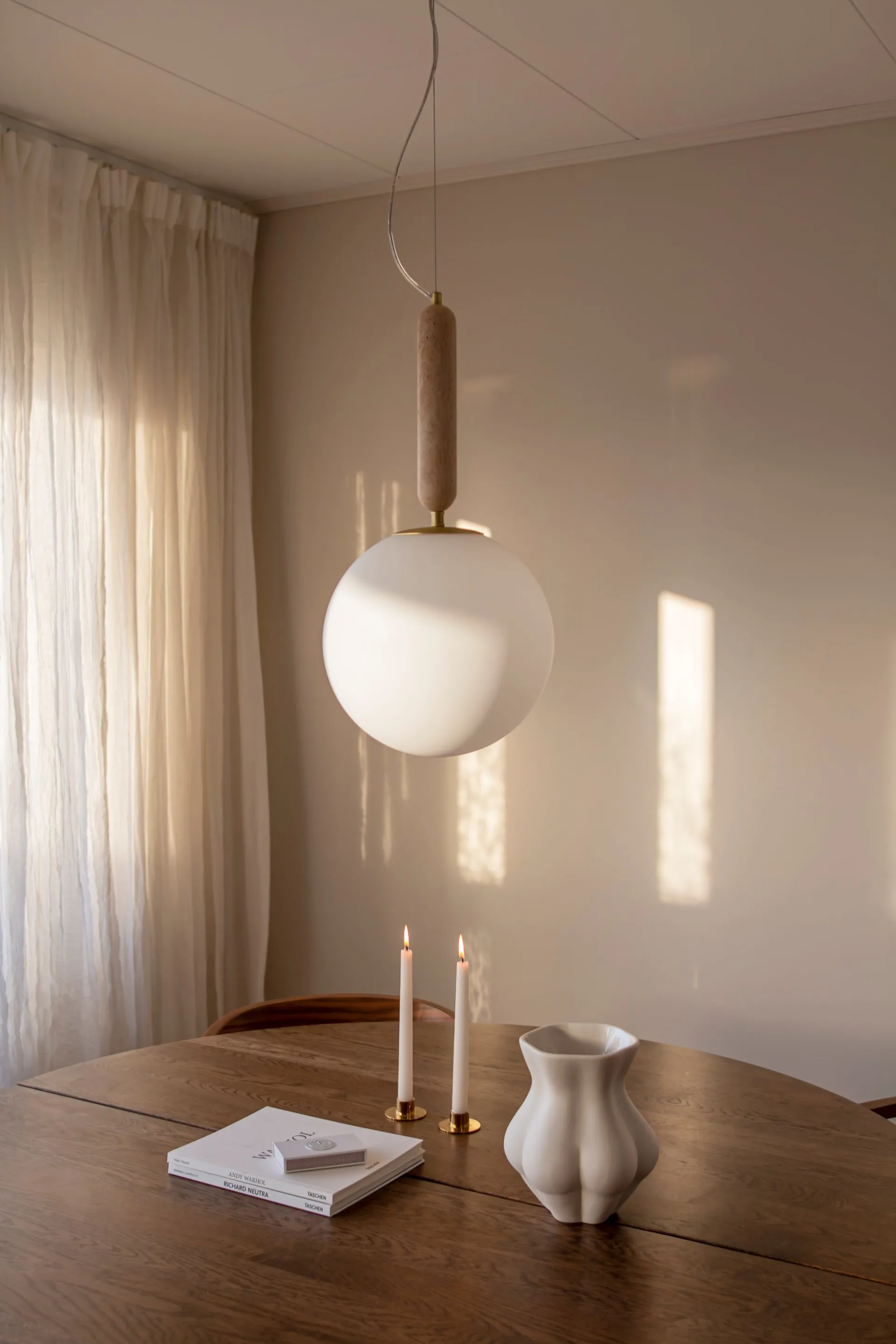 Torrano吊灯30cm, 石灰华米色 Globen Lighting