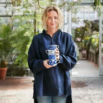 Botanica 带柄杯子 - Funkia - Götefors Porslin