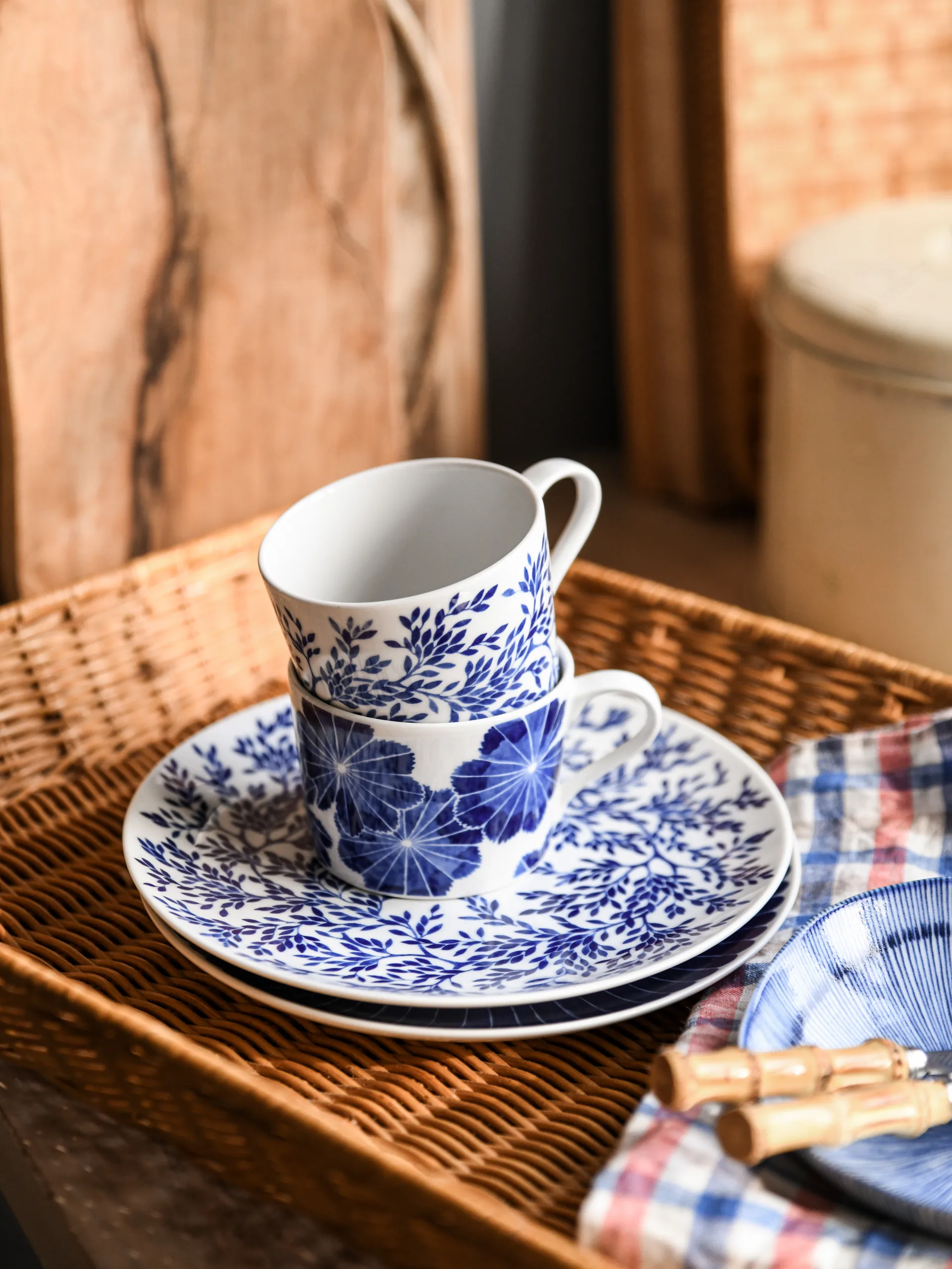 Botanica Myrten 小 盘子 Ø21, Blue Götefors Porslin