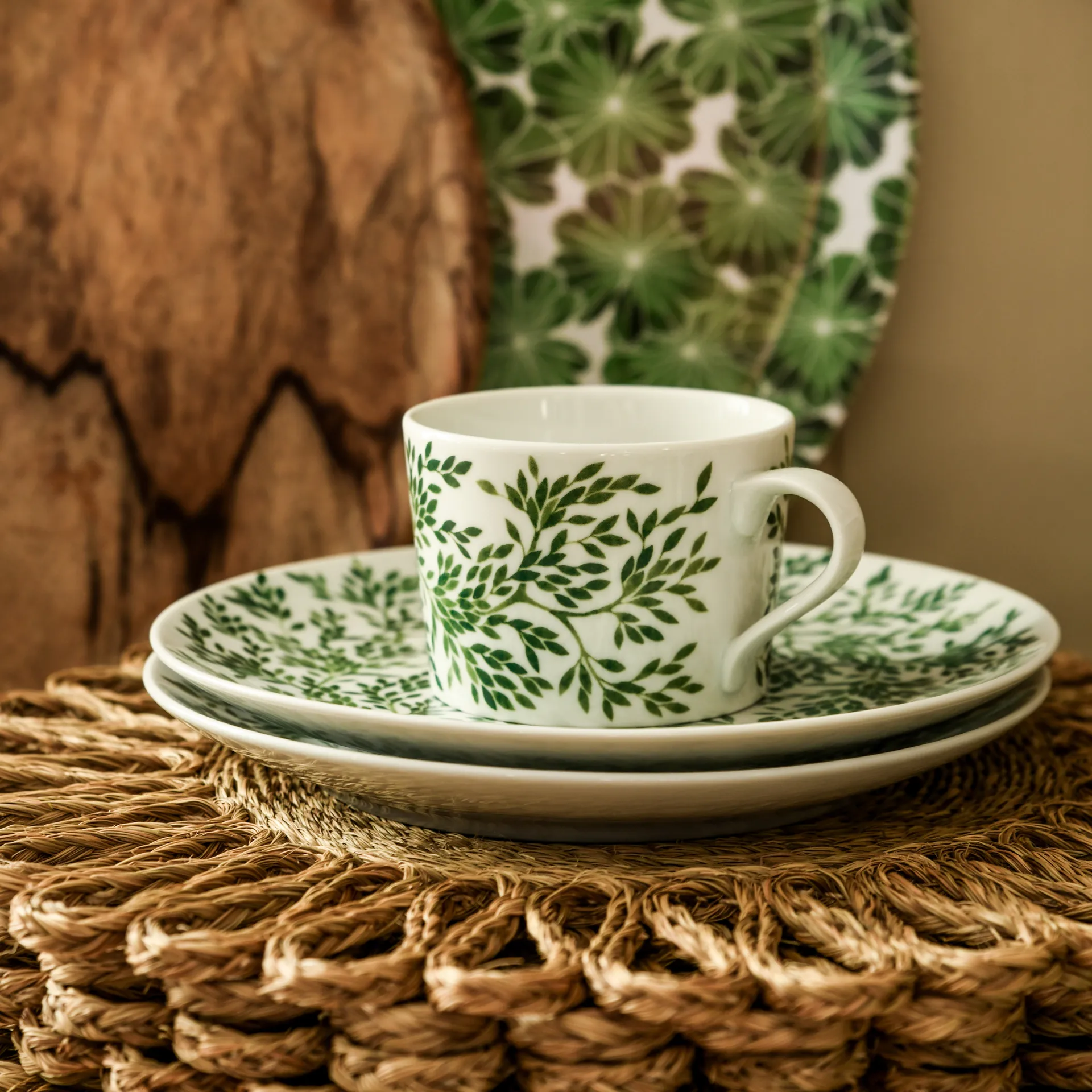 Botanica Myrten 小 盘子 Ø21, Green Götefors Porslin