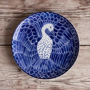 Selma 飞鸟纹盘子 Ø21cm - 21 cm - Götefors Porslin