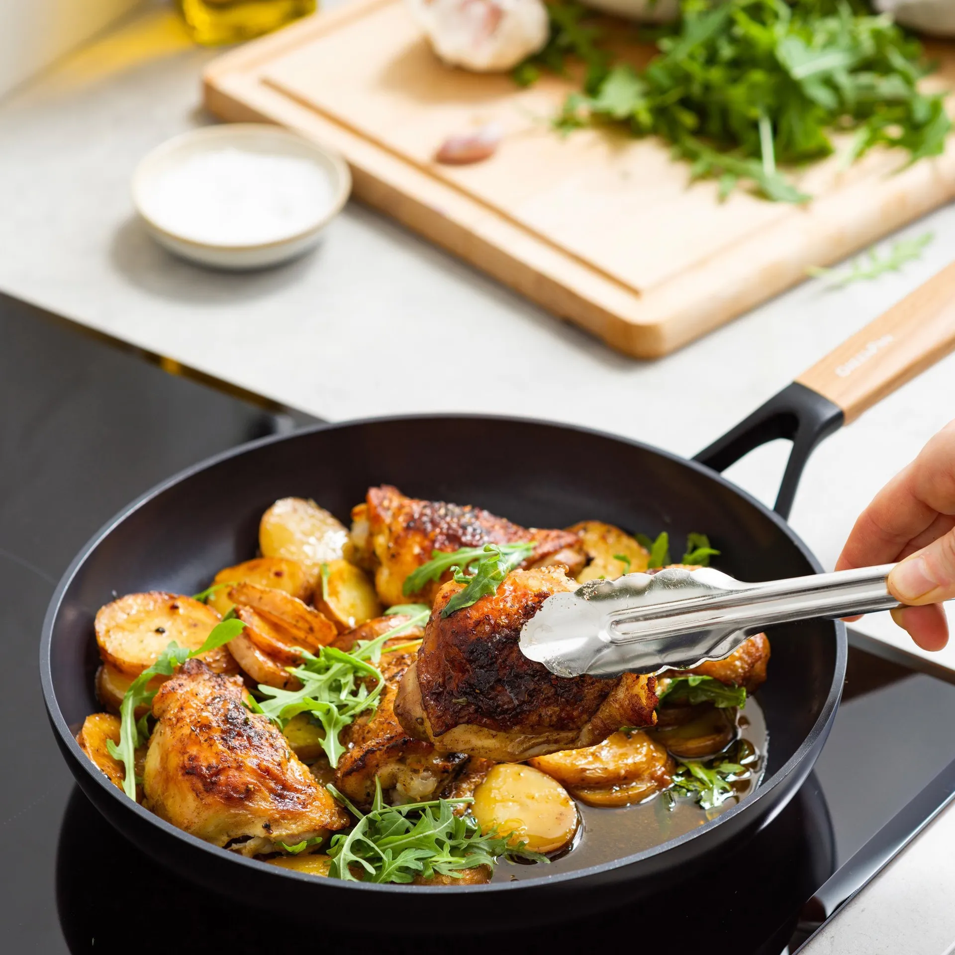 Eco Smartshape 煎锅/炒锅 28 cm, Light wood GreenPan