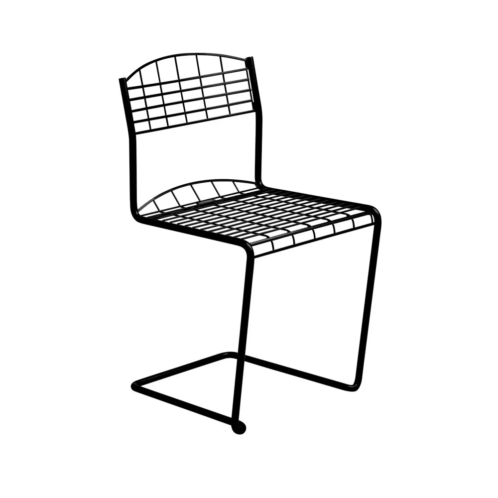 High Tech 椅子, Black glossy powder coating Grythyttan Stålmöbler