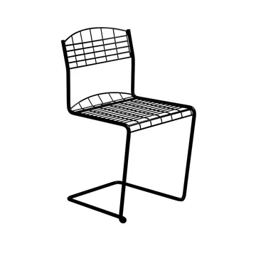 High Tech 椅子 - Black glossy powder coating - Grythyttan Stålmöbler