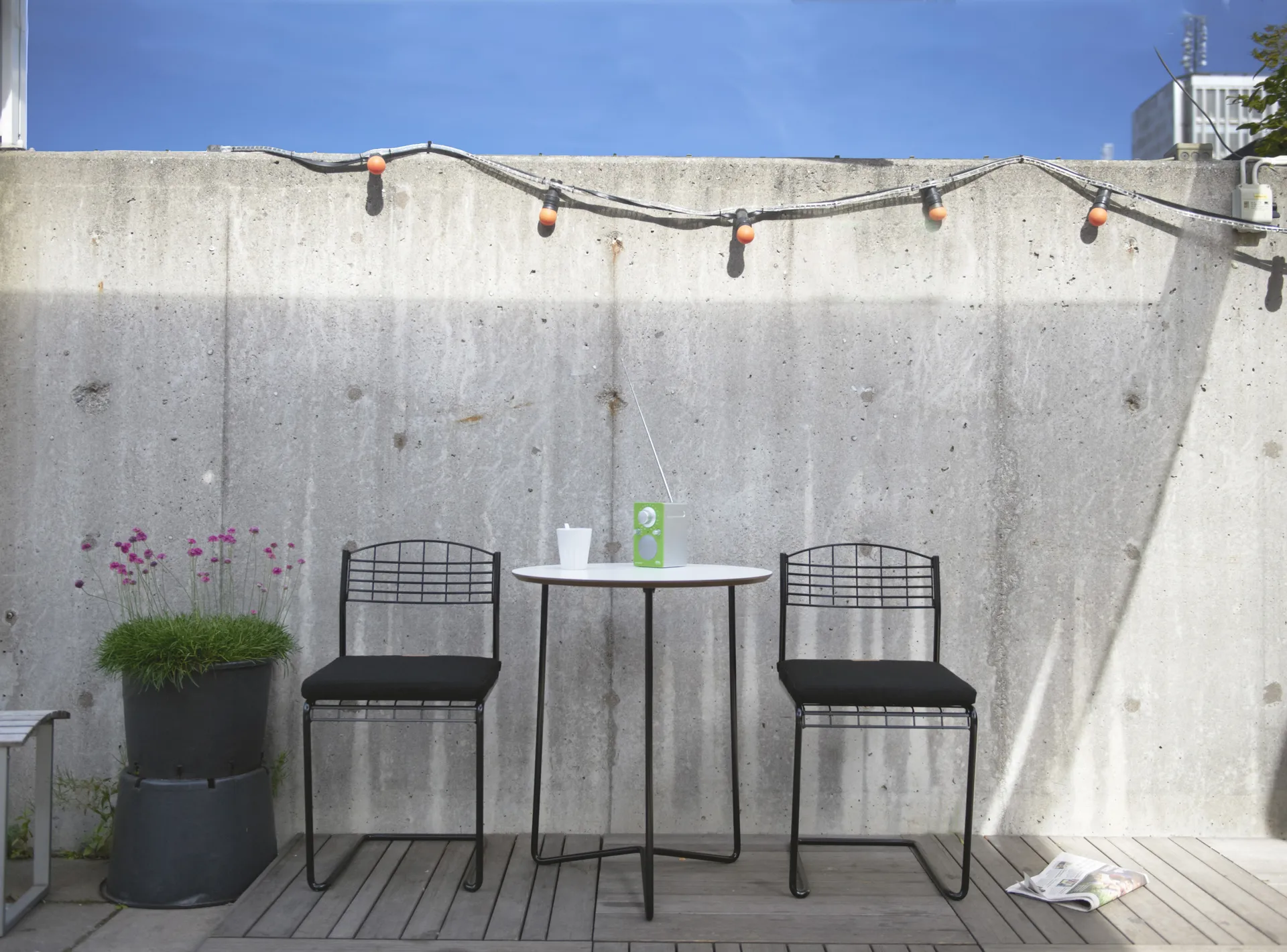 High Tech 椅子, Black glossy powder coating Grythyttan Stålmöbler
