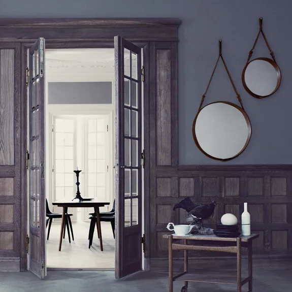 Adnet Circulaire 镜子  S, 棕色 GUBI