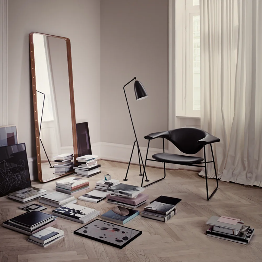 Adnet rectangular mirror, 黑色, medium GUBI