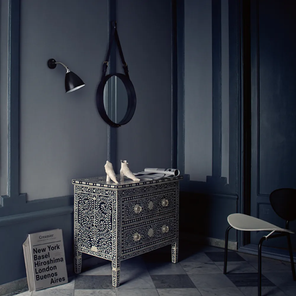 Adnet Round Mirror, 棕色, large GUBI