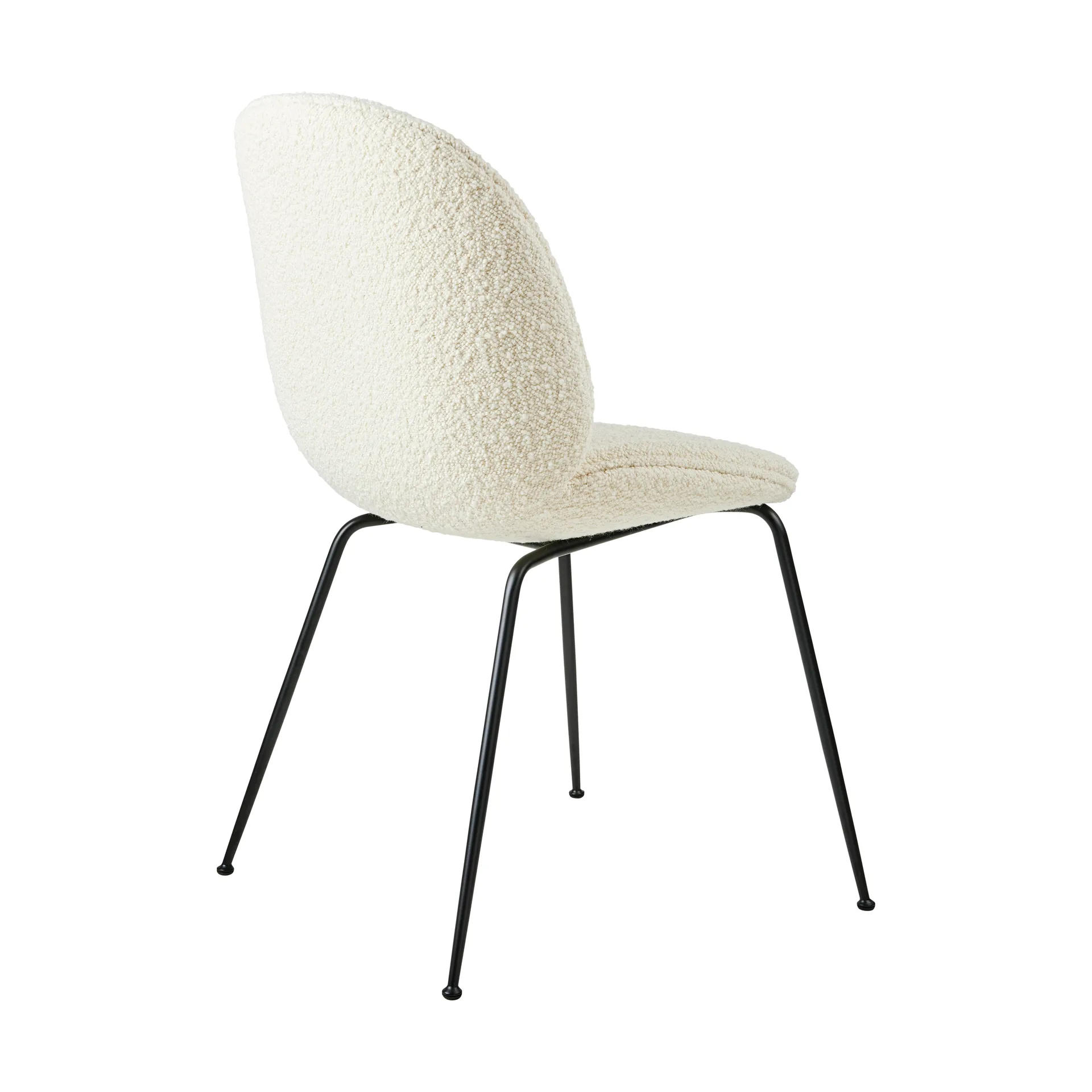 Beetle dining 椅子 - fully upholstered conic base, Karakorum 001-黑色 stand GUBI