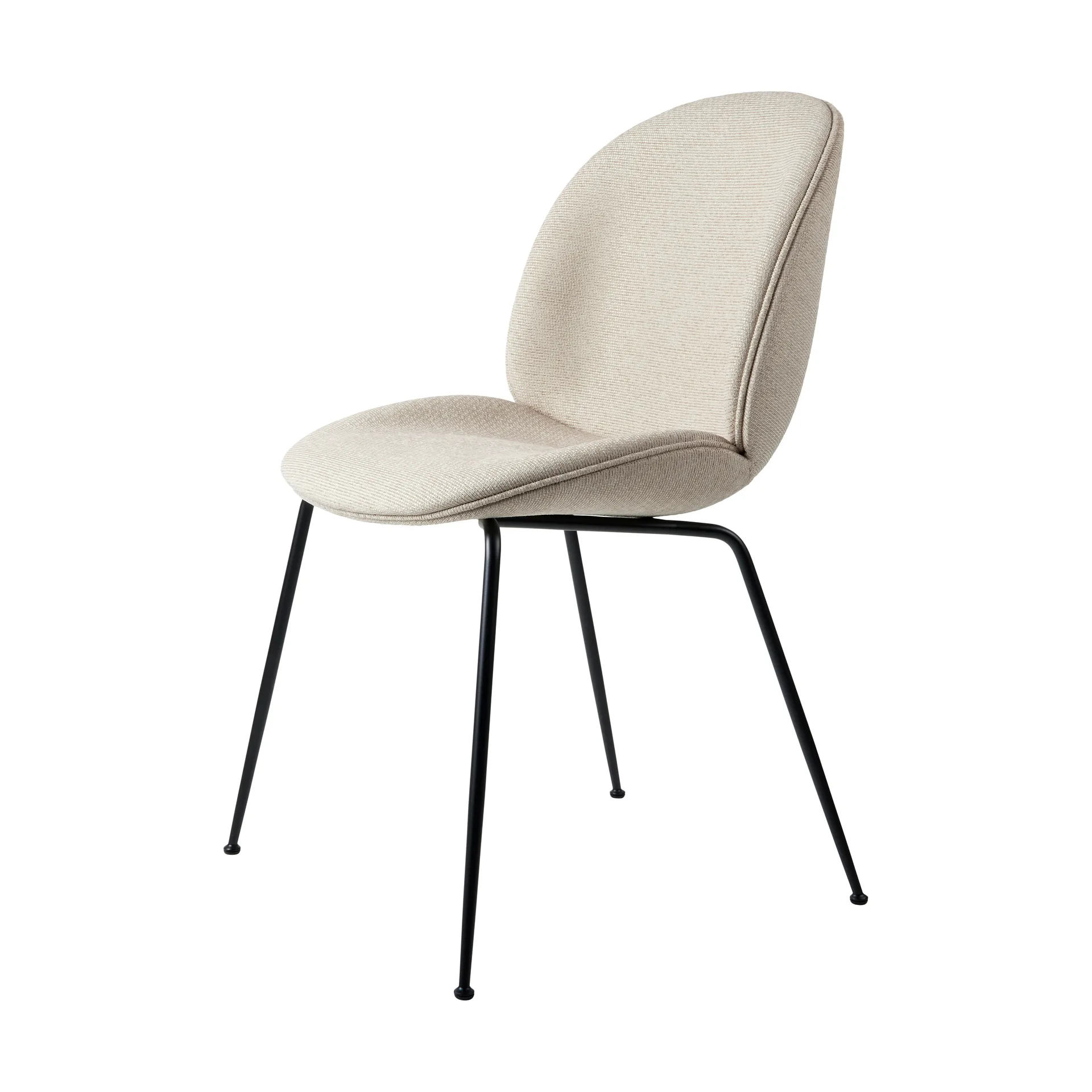 Beetle dining 椅子 - fully upholstered conic base, Tempt 61168-黑色 哑光 GUBI
