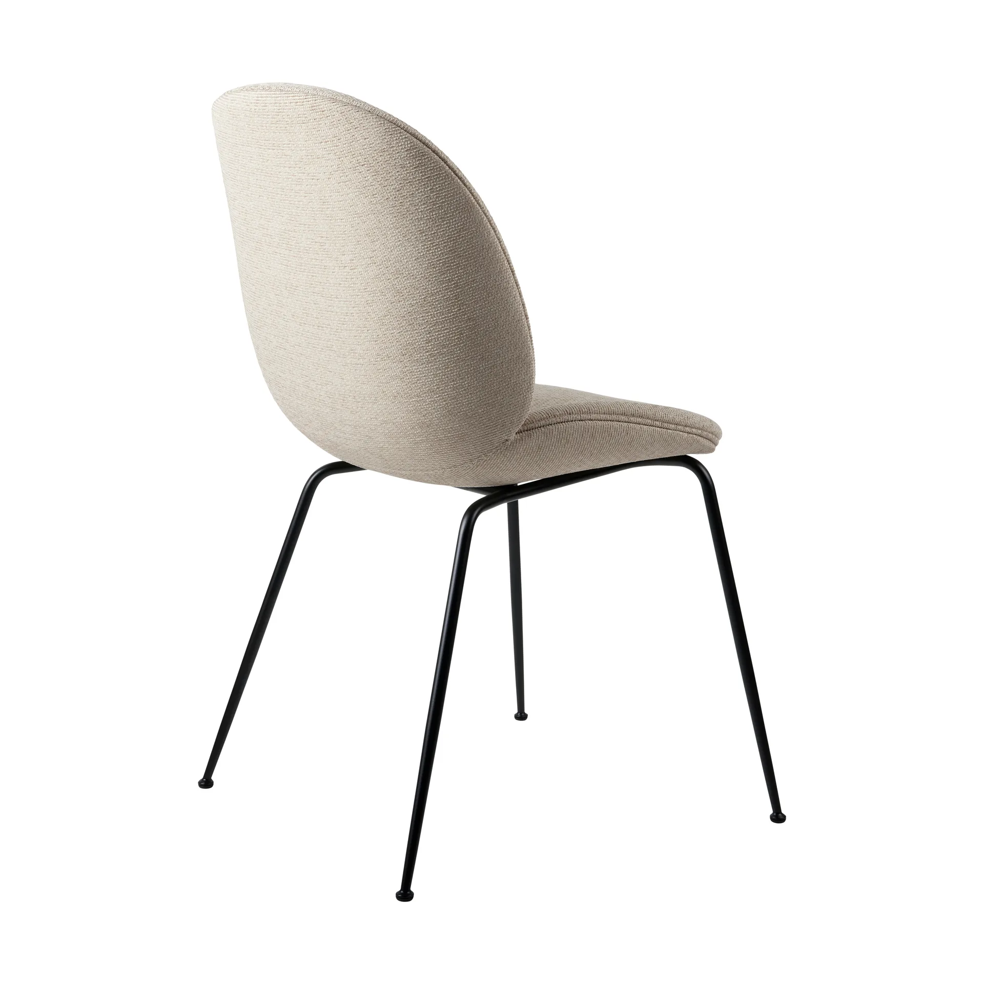 Beetle dining 椅子 - fully upholstered conic base, Tempt 61168-黑色 哑光 GUBI
