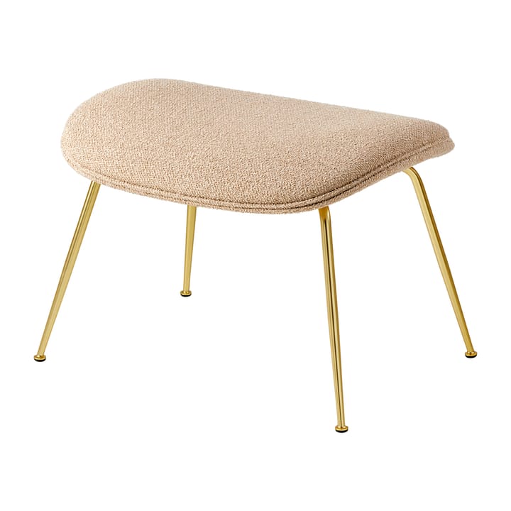 Beetle Ottoman - upholstered foot stool, conic base 凳子 - Around bouclé 004-brass - GUBI