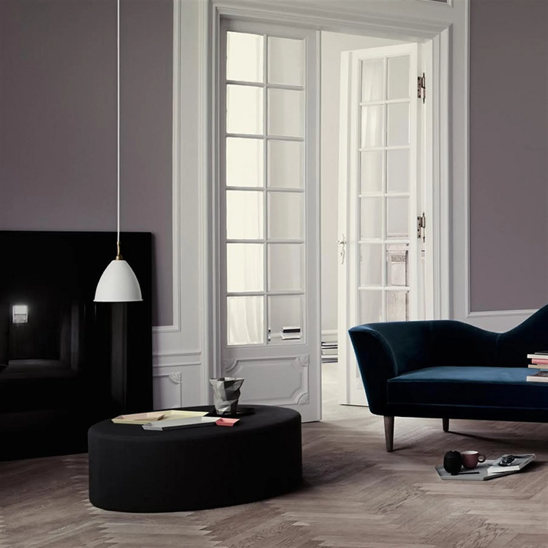 Bestlite BL9M 吊灯, matte 白色-chrome GUBI