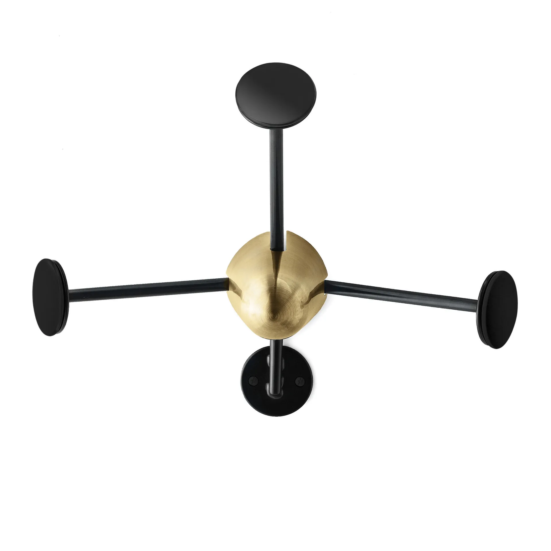 Matégot coatrack, 黑色-brass GUBI