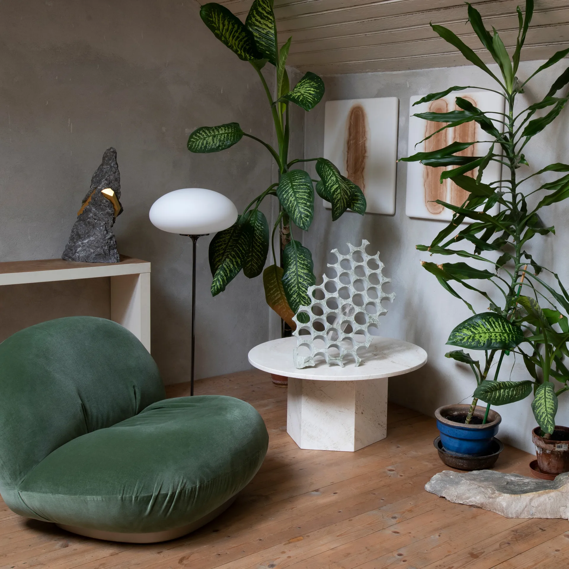 Stemlite 落地灯 110 cm, 黑色 chrome GUBI