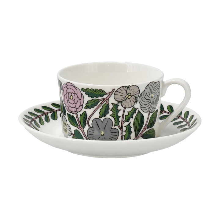 Mai 古斯塔夫×鹿儿岛睦 联名款餐具 350ml 茶杯 和 16.8cm 碟子（非礼盒装） - 粉色 - Gustavsbergs Porslinsfabrik