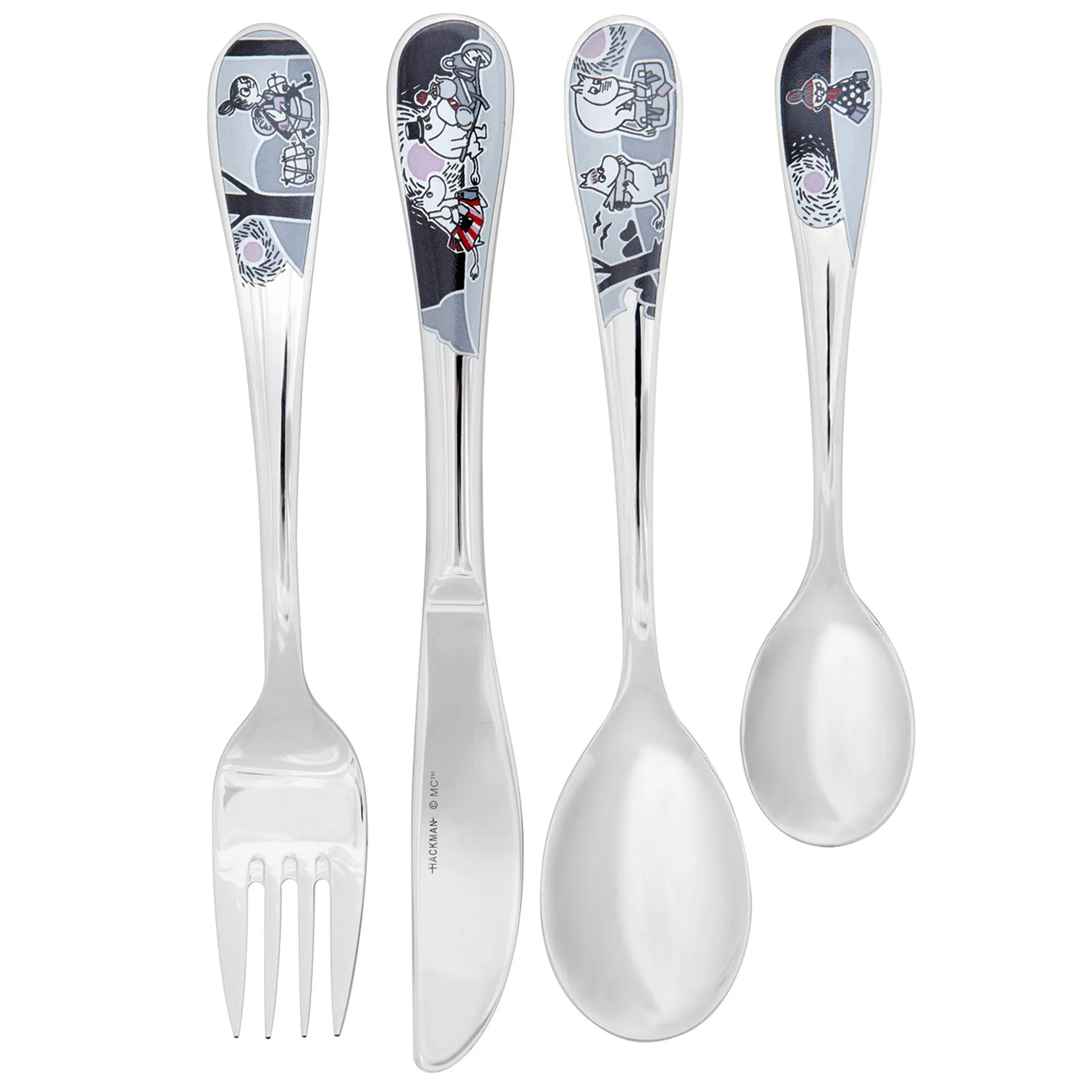Moomin 餐具 cutlery childrens set 四件套装, moomin adventure move Hackman