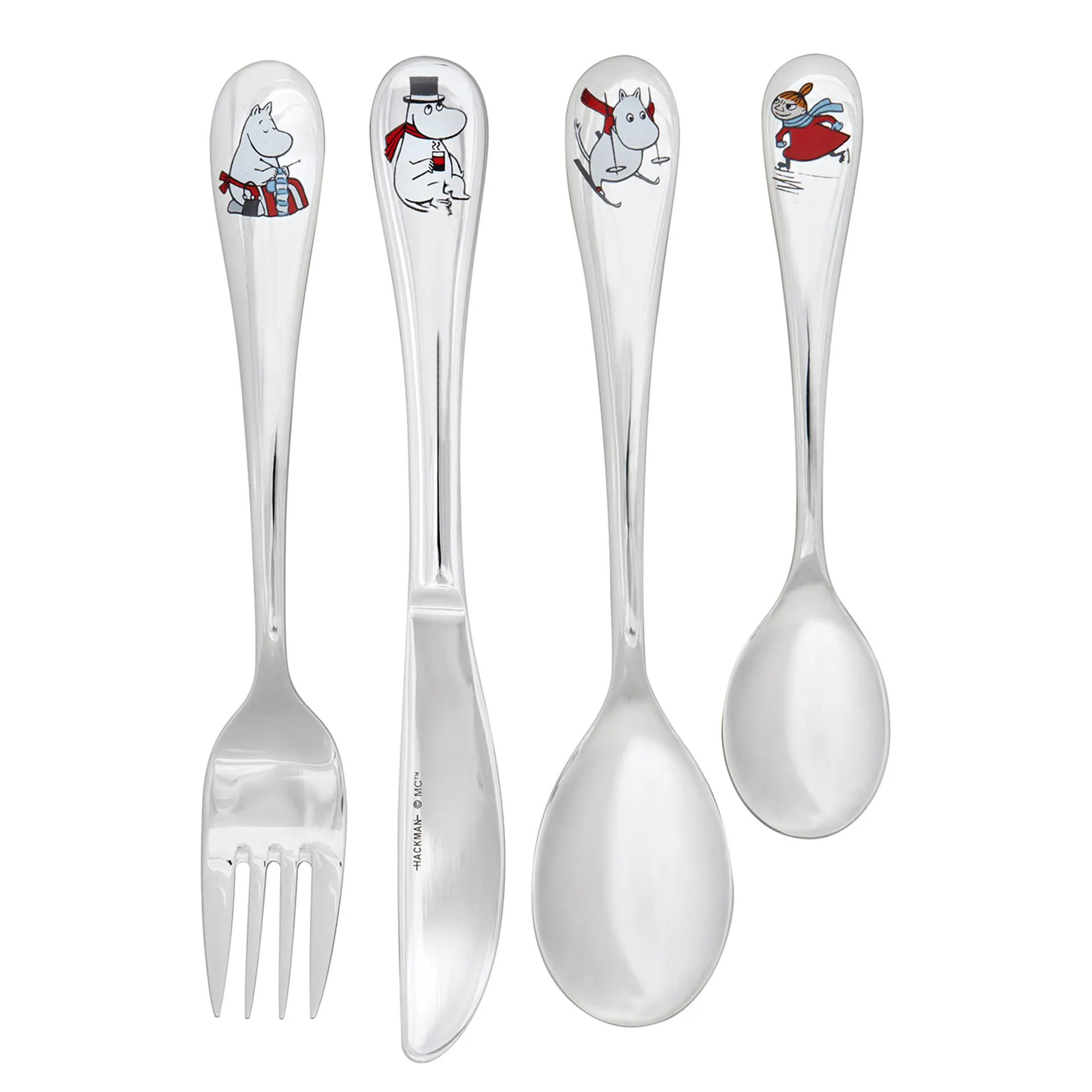 Moomin 餐具 cutlery childrens set 四件套装, winter Hackman
