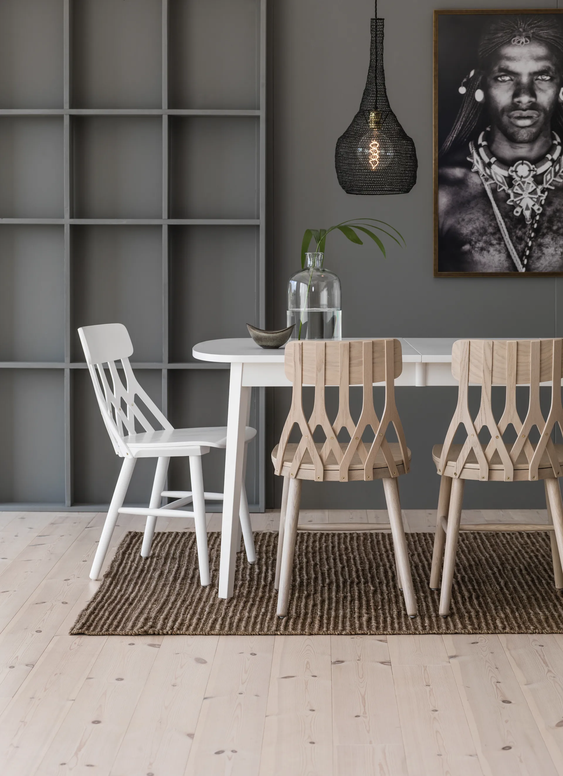 Y5 椅子, 白色 birch Hans K