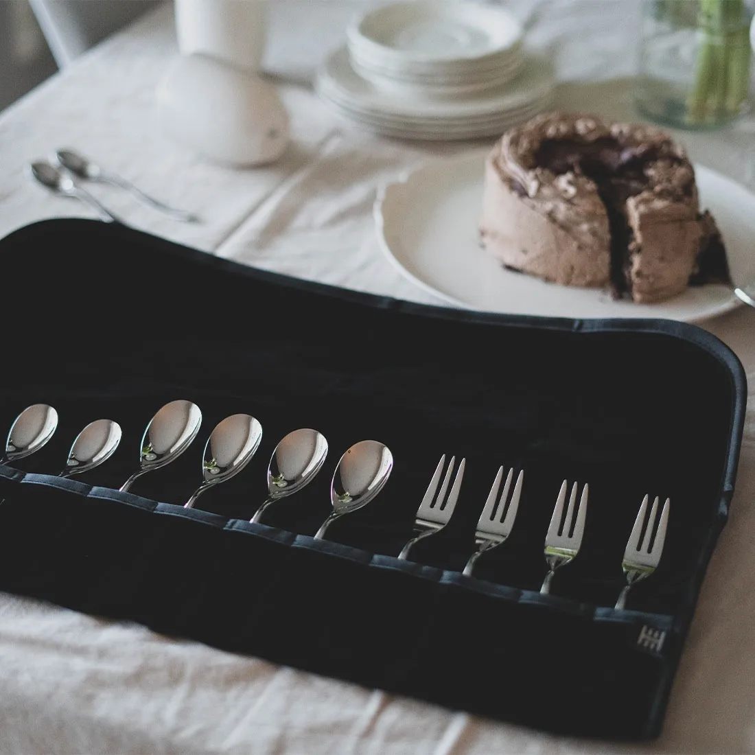 Hardanger linda 甜点餐具, 黑色 Hardanger Bestikk