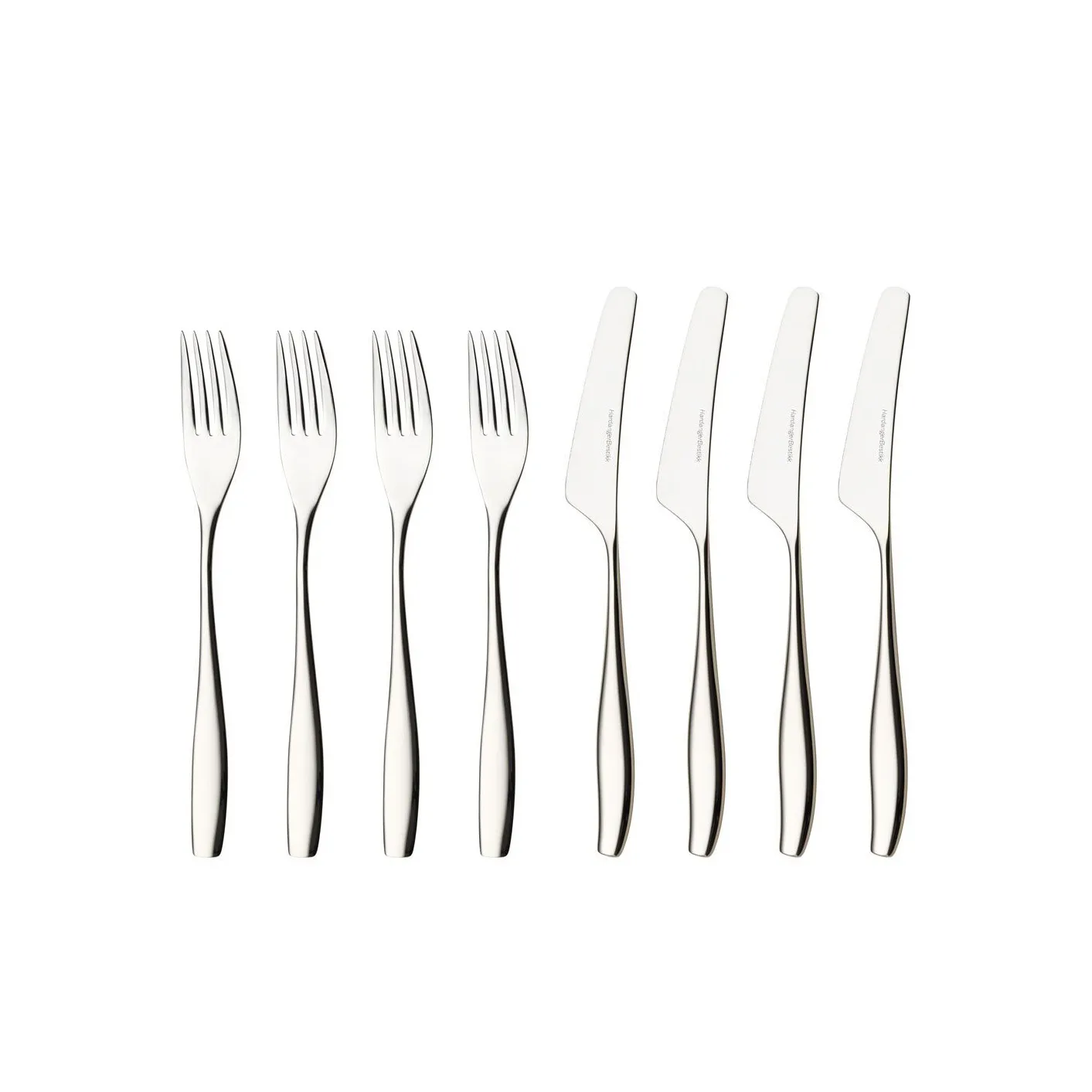 Julie八件前菜餐具, 不锈钢 Hardanger Bestikk